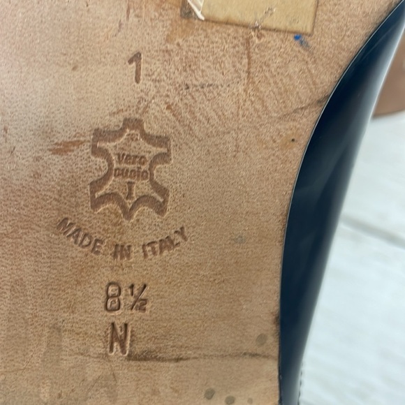 Brighton Classic Brown and Black Metal Embellished Leather Mules - Picture 11 of 11